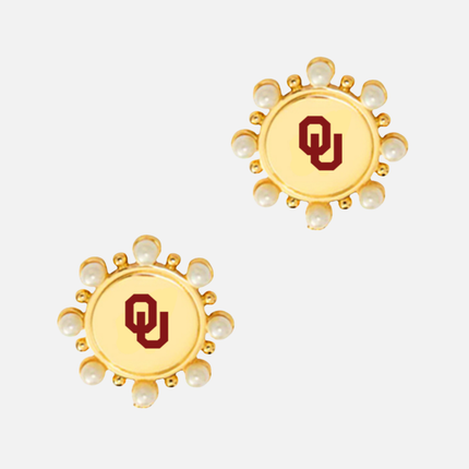 Oklahoma Sooners Paris Stud Earrings Set