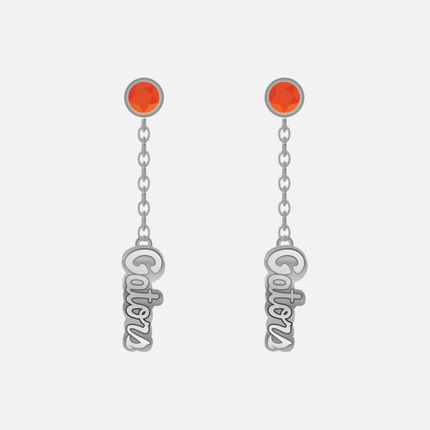 Florida Gators Logo Dangle Earrings Silver Plated