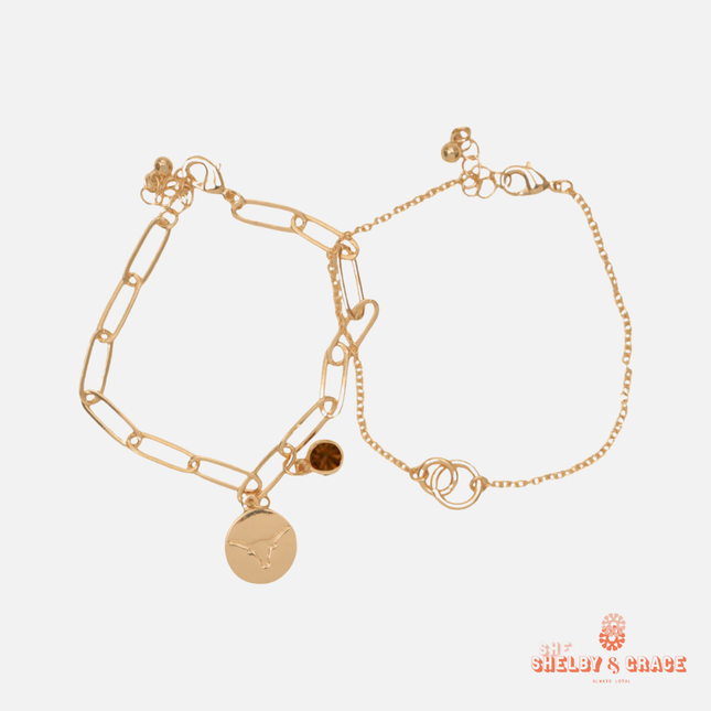 Texas Longhorns Jacaranda Bracelet Set