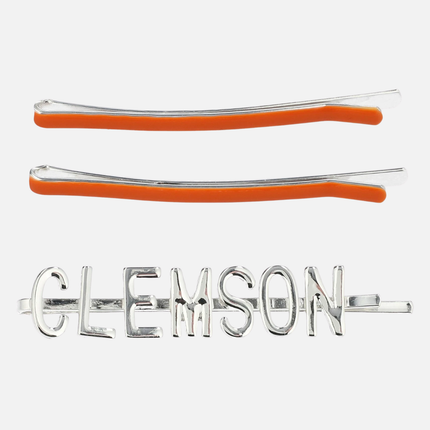 Clemson Tigers Ina 3 Piece Bobby Pin Set