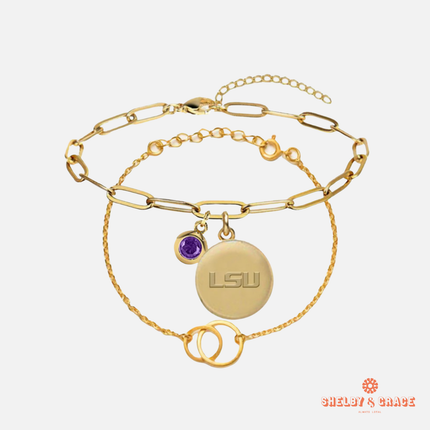 LSU Tigers Jacaranda Bracelet Set