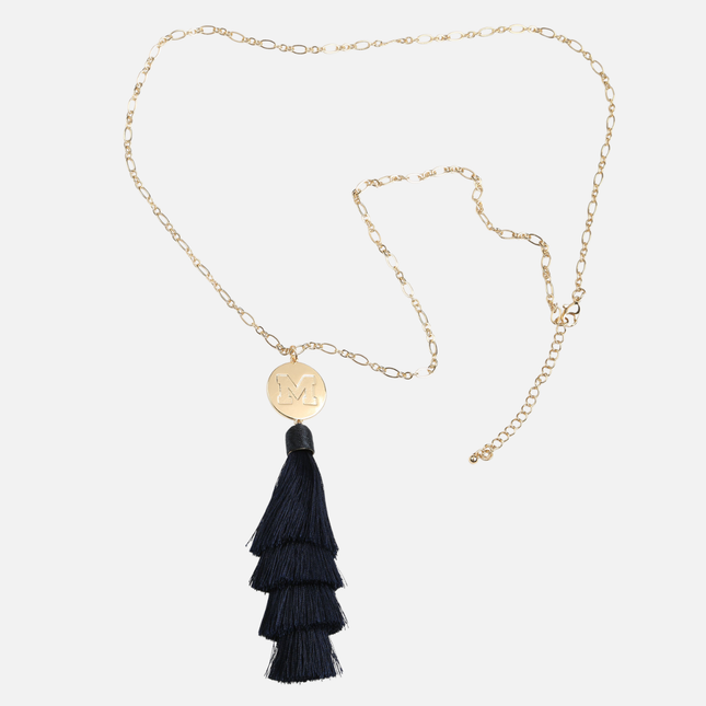 Michigan Wolverines Tara Tassel Necklace