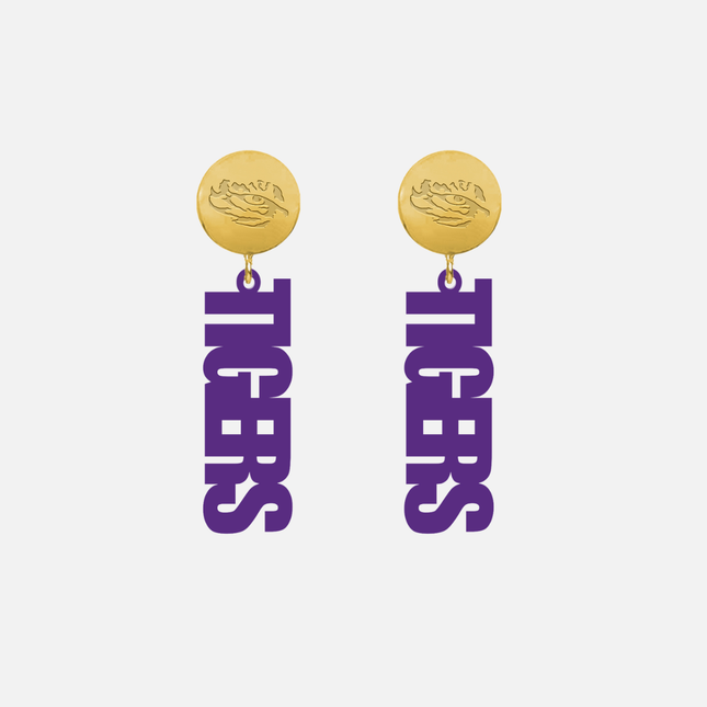 LSU Tigers Wilson Laser Cut Earrings