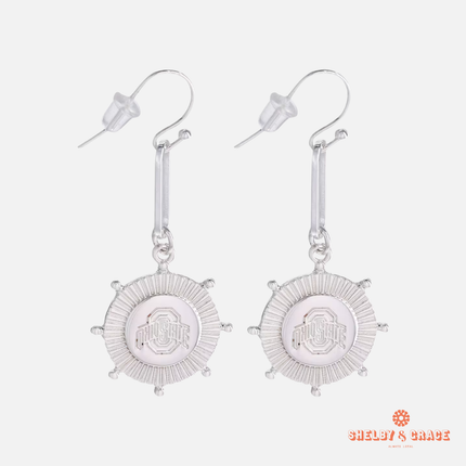 Ohio State Buckeyes Pixel Earrings