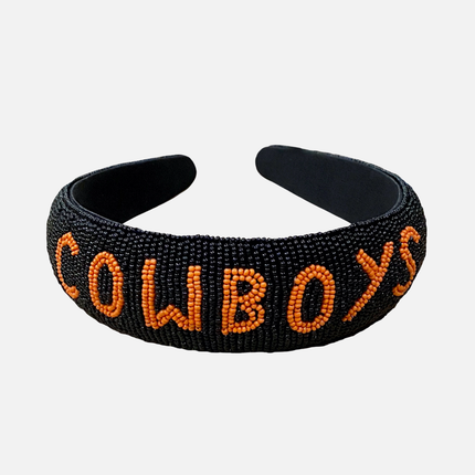 Oklahoma State Cowboys Hand Beaded Headband
