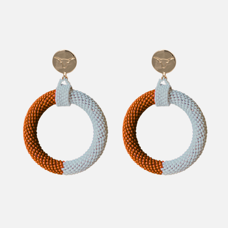 Texas Longhorns Skye Hand Beaded Earrings