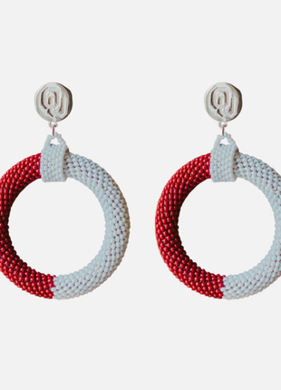 Oklahoma Sooners Skye Hand Beaded Earrings