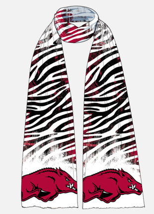 Arkansas Razorbacks Animal Print Scarf
