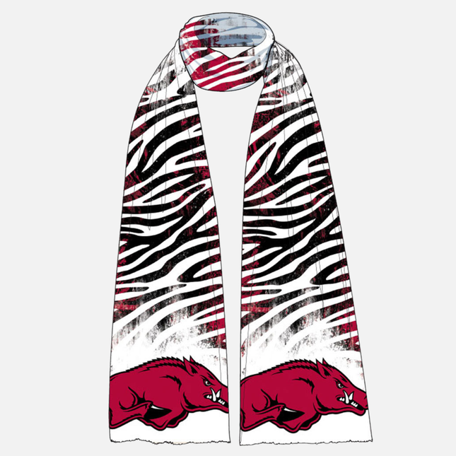 Arkansas Razorbacks Animal Print Scarf