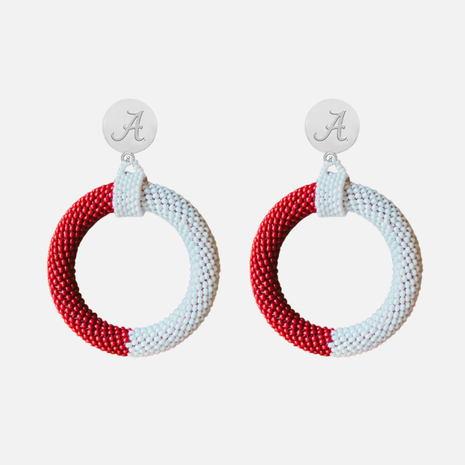 Alabama Crimson Tide Skye Hand Beaded Earrings