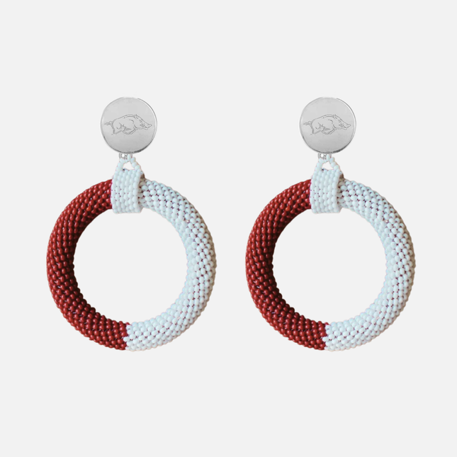 Arkansas Razorbacks Skye Hand Beaded Earrings