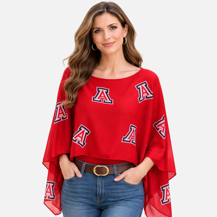 Arizona Wildcats Peyton Logo Scarf Poncho