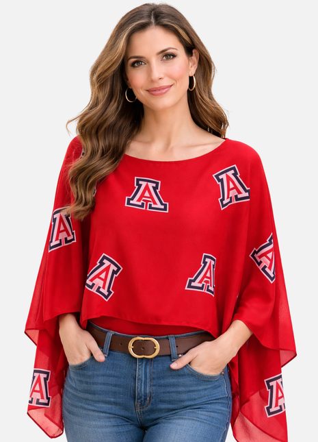 Arizona Wildcats Peyton Logo Scarf Poncho