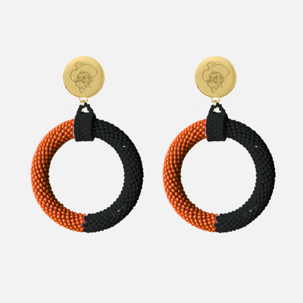 Oklahoma State Cowboys Skye Hand Beaded Earrings