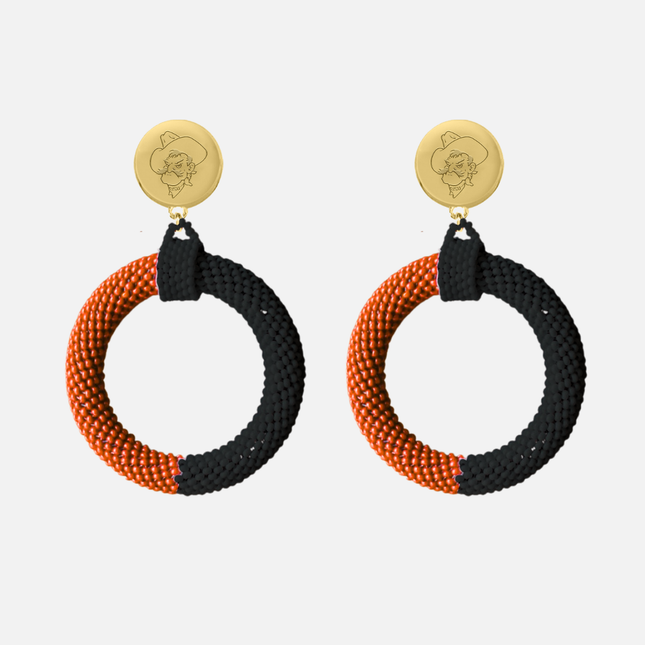 Oklahoma State Cowboys Skye Hand Beaded Earrings