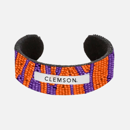 Clemson Tigers Hand Beaded Phillips Cuff
