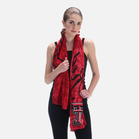 Texas Tech Red Raiders Script Scarf