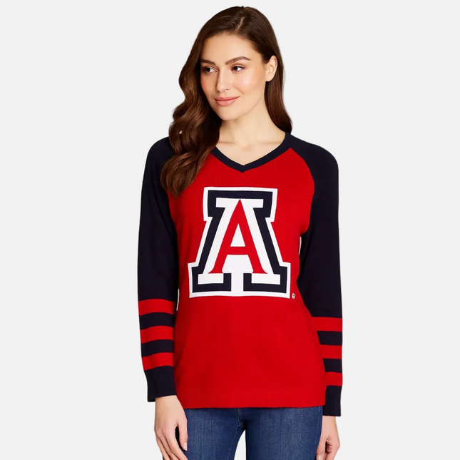 Arizona Wildcats V Neck Logo Sweater