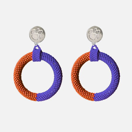 Clemson Tigers Skye Hand Beaded Earrings