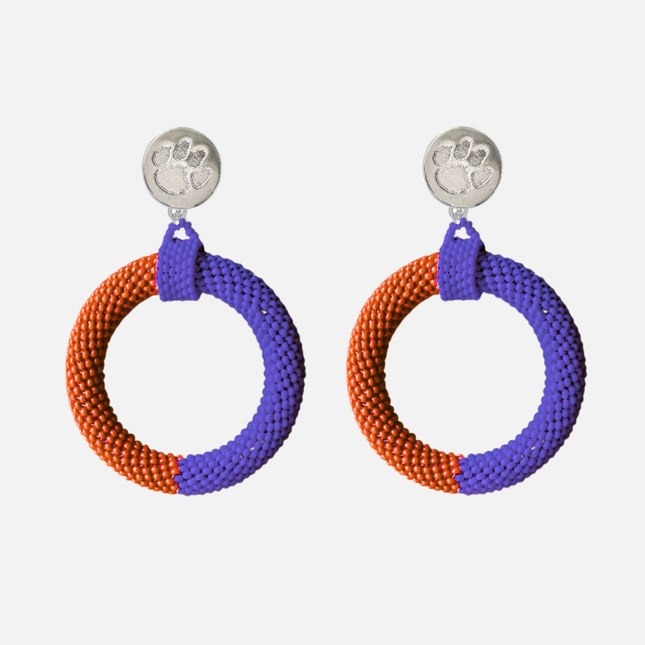 Clemson Tigers Skye Hand Beaded Earrings