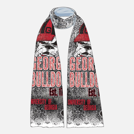 Georgia Bulldogs Lace Print Scarf