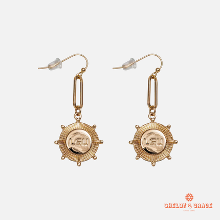 LSU Tigers Pixel Earrings