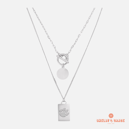 Clemson Tigers Jillybean Layered Necklace