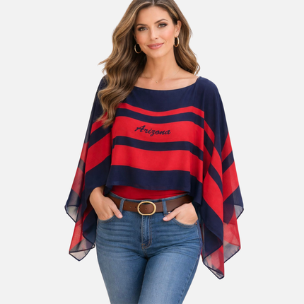 Arizona Wildcats Peyton Stripe Scarf Poncho