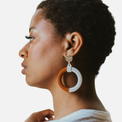 Texas Longhorns Skye Hand Beaded Earrings