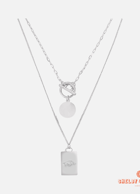 Arkansas Razorbacks Jillybean Necklace