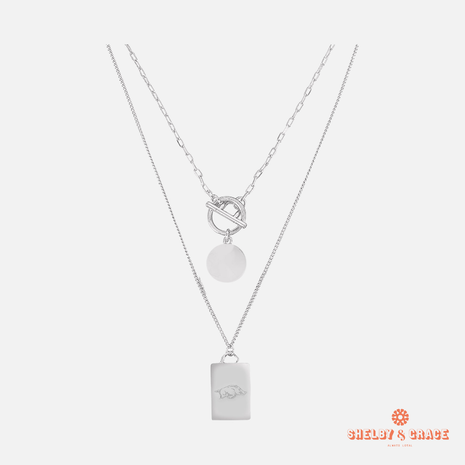Arkansas Razorbacks Jillybean Necklace