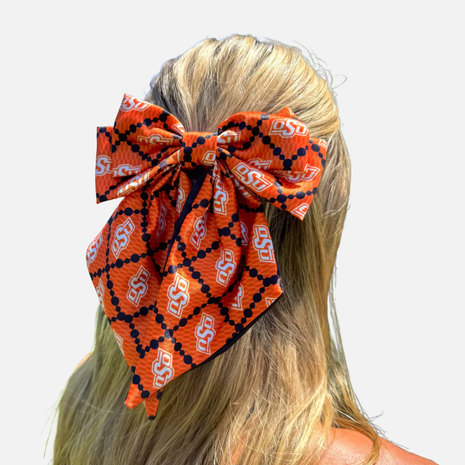Oklahoma State Cowboys Fields Cape Cod Hair Bow