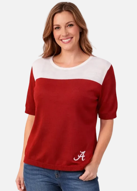 Alabama Crimson Tide Short Sleeve Sweater