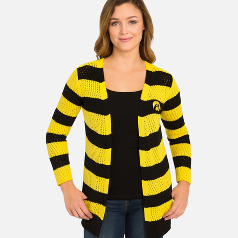 Iowa Hawkeyes Open Knit Cardigan
