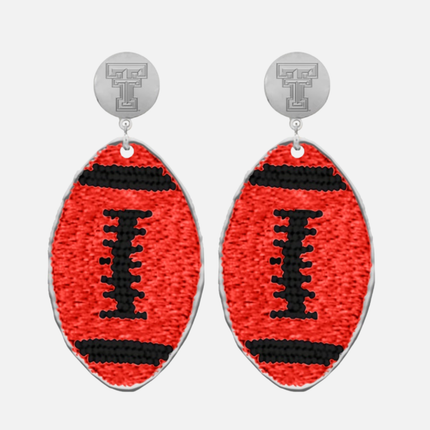 Texas Tech Red Raiders Hand Beaded Touchback Earrings