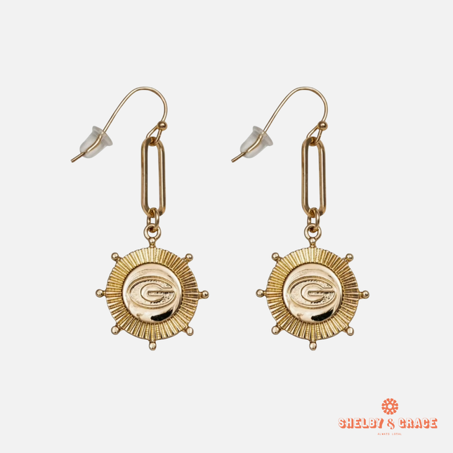 Georgia Bulldogs Pixel Earrings