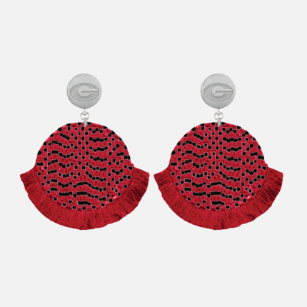 Georgia Bulldogs Remi Hand Beaded Earrings