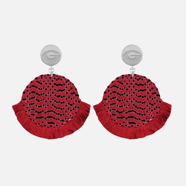 Georgia Bulldogs Remi Hand Beaded Earrings