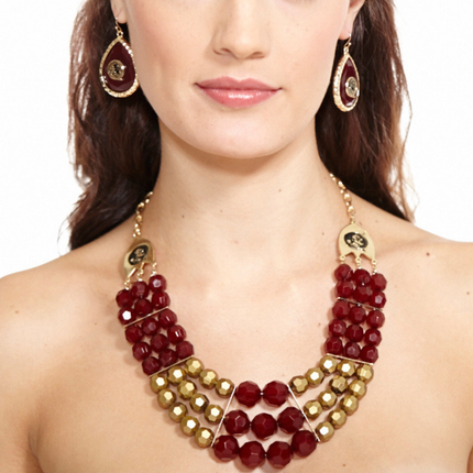 Florida State Seminoles Bubble Bead Statement Necklace