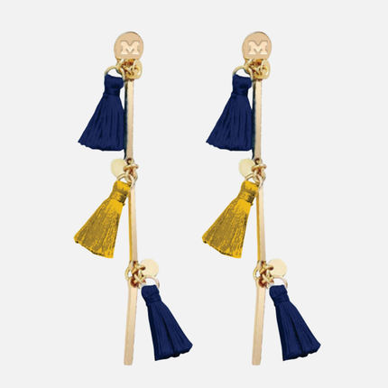 Michigan Wolverines Melody Tassel Earrings