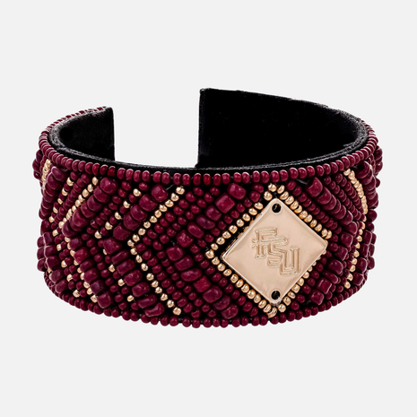 Florida State Seminoles Hand Beaded Cuff