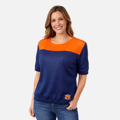 Auburn Tigers Short Sleeve Sweater