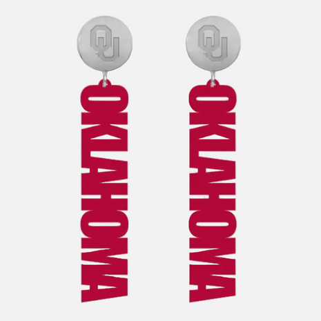 Oklahoma Sooners Wilson Earrings