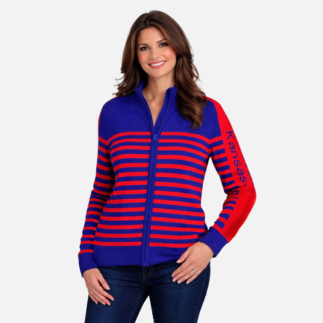 Kansas Jayhawks Sport Cardigan Sweater