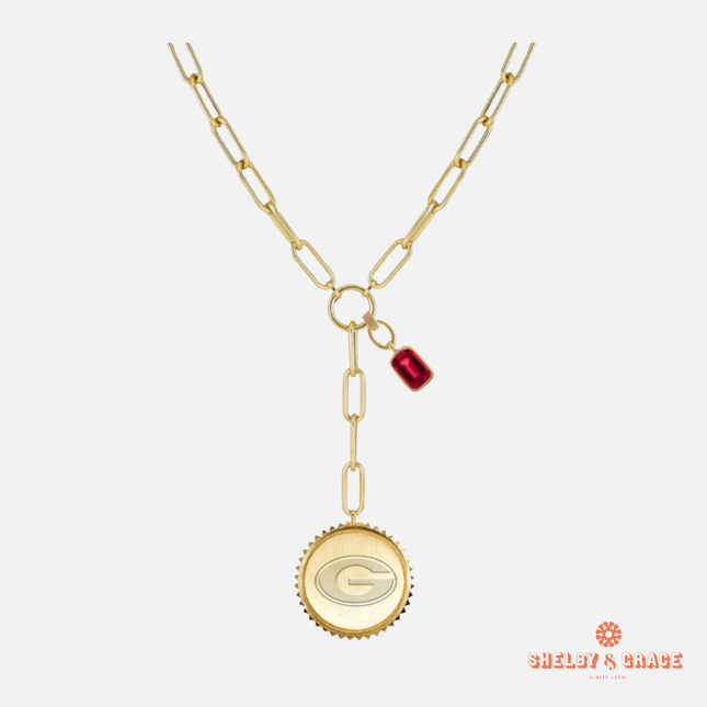 Georgia Bulldogs Sedum Necklace