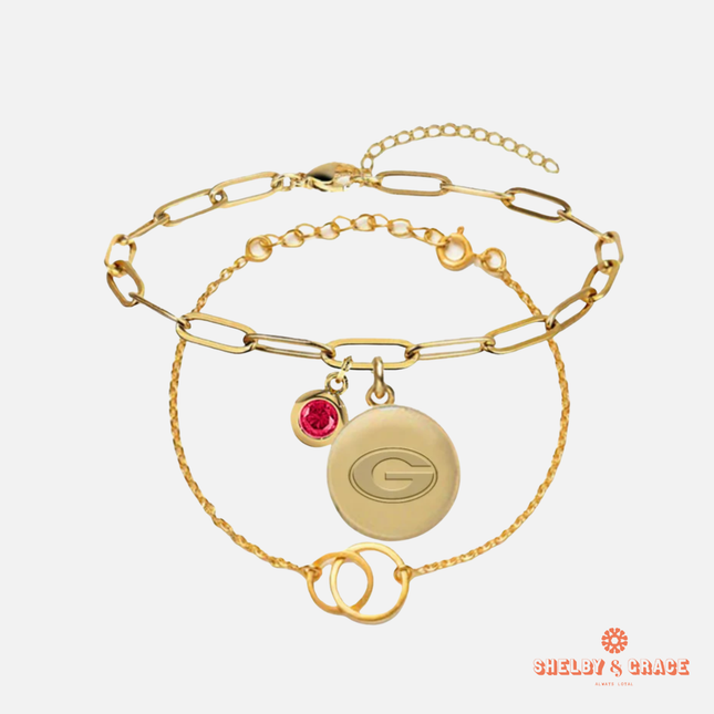 Georgia Bulldogs Jacaranda Bracelet Set