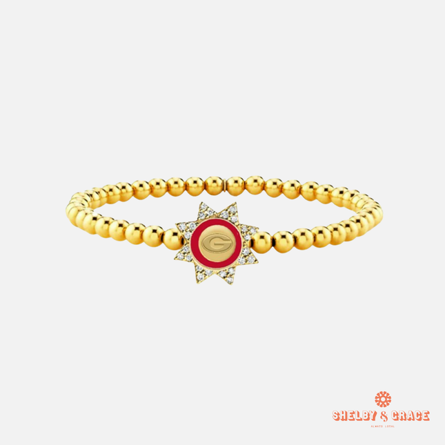 Georgia Bulldogs Begonia Bracelet