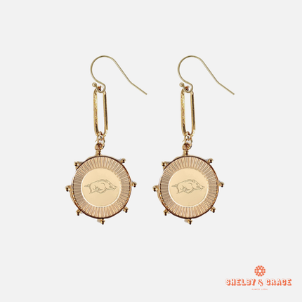 Arkansas Razorbacks Pixel Earrings