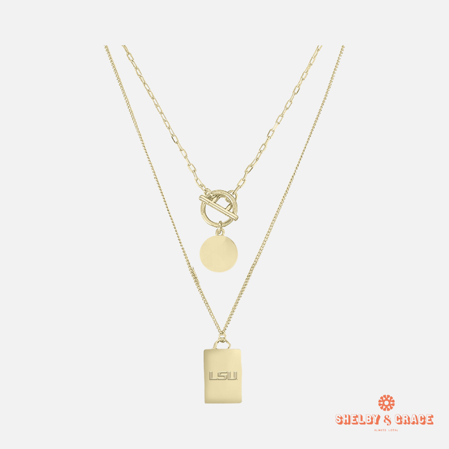 LSU Tigers Jillybean Layered Necklace