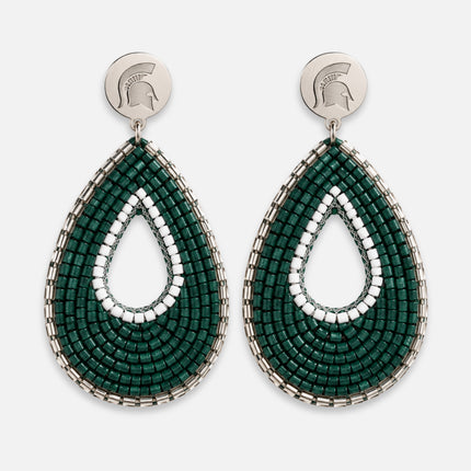 Michigan State Spartans Lane Hand Beaded Earrings